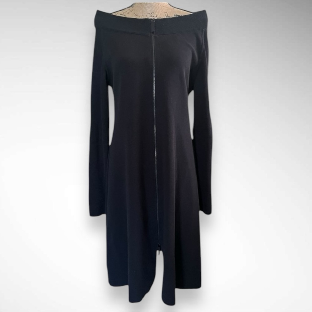 ANNETTE GORTZ Vice Jersey Cotton Long Sleeve Zipper Front Dress Large | EUC